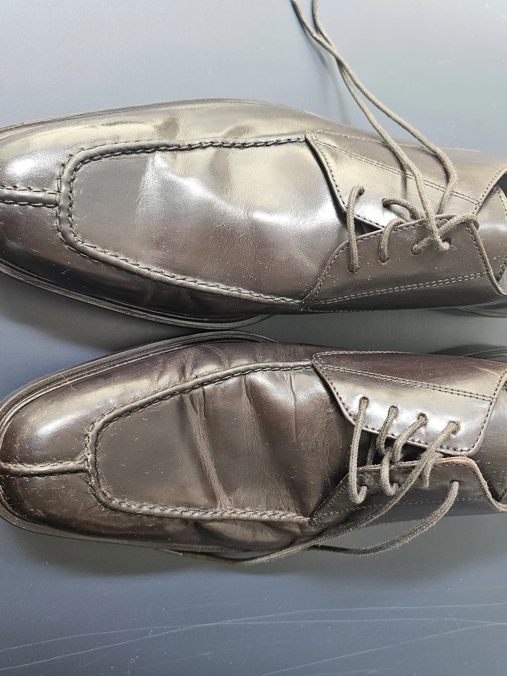 Cole Haan Men’s Brown Leather Square Toe Lace Up Dress Shoes 11